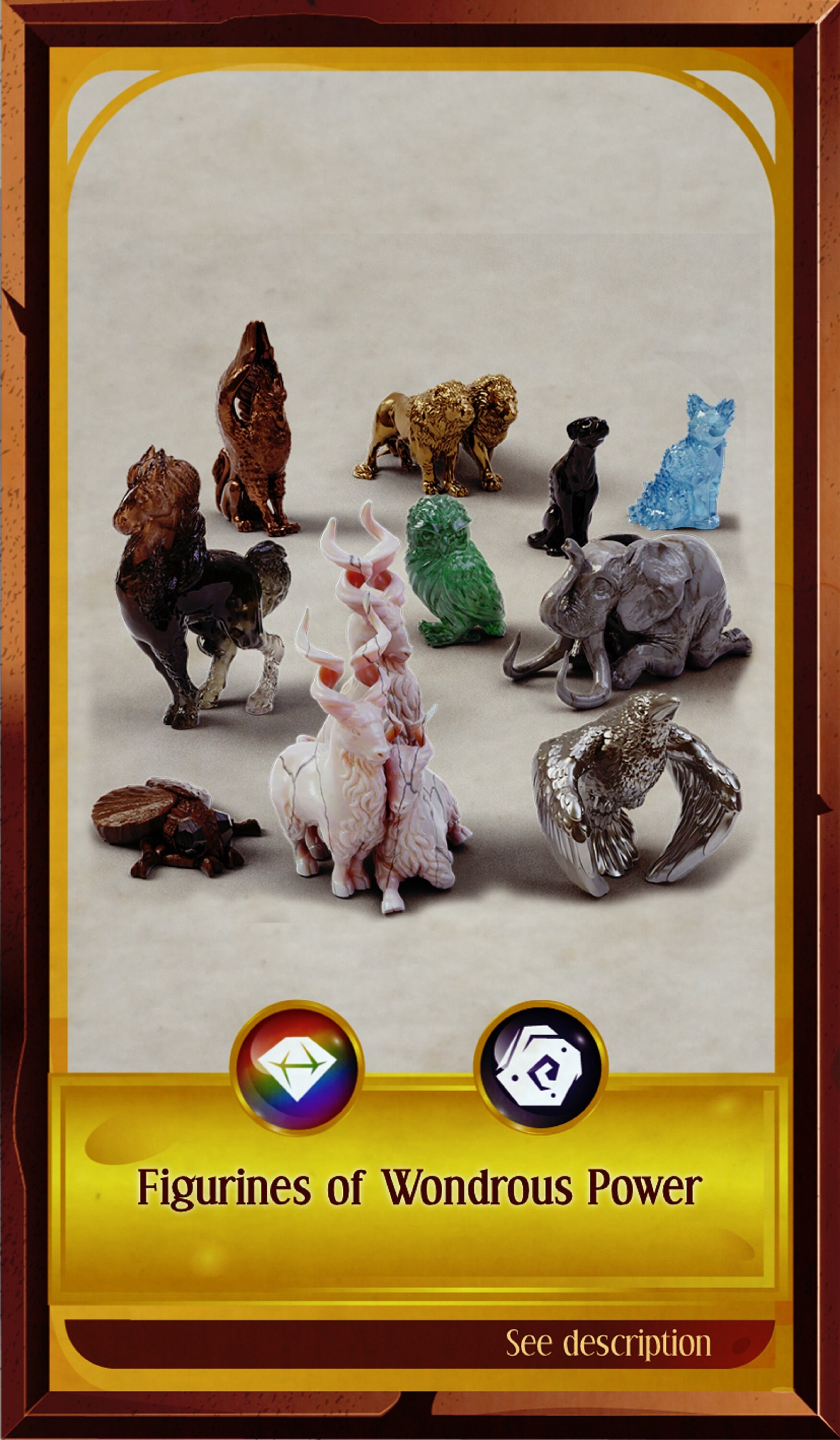 Figurine of Wondrous Power Silver Raven / Tabletop Prop / Etsy