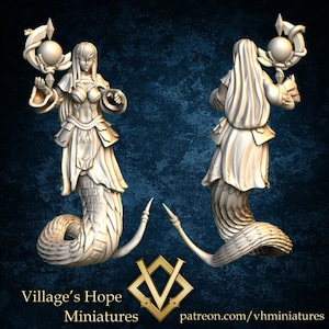 Lamia Astrologian / Tabletop Model / Miniature Figurine | Village&#39;s Hope Miniatures