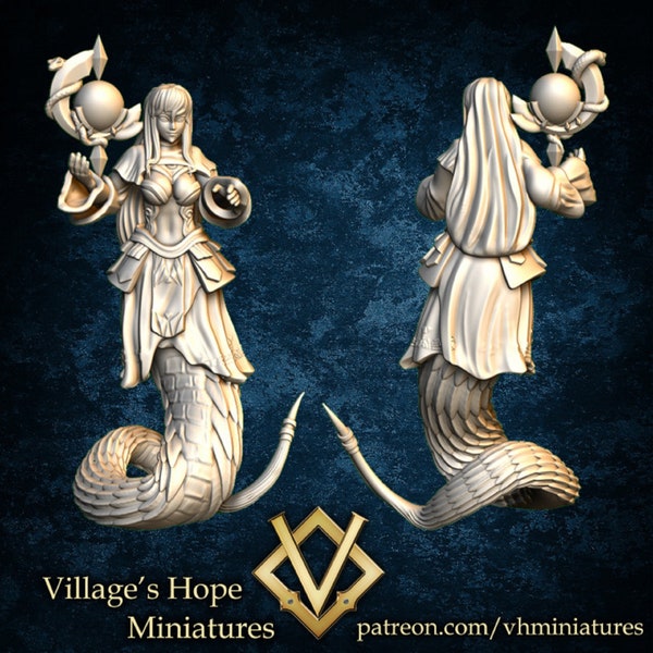 Lamia Astrologian / Tabletop Model / Miniature Figurine | Village's Hope Miniatures