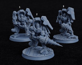 Exosuit Dwarf with Drill / Tabletop Model / Miniature Figurine | Tablehammer
