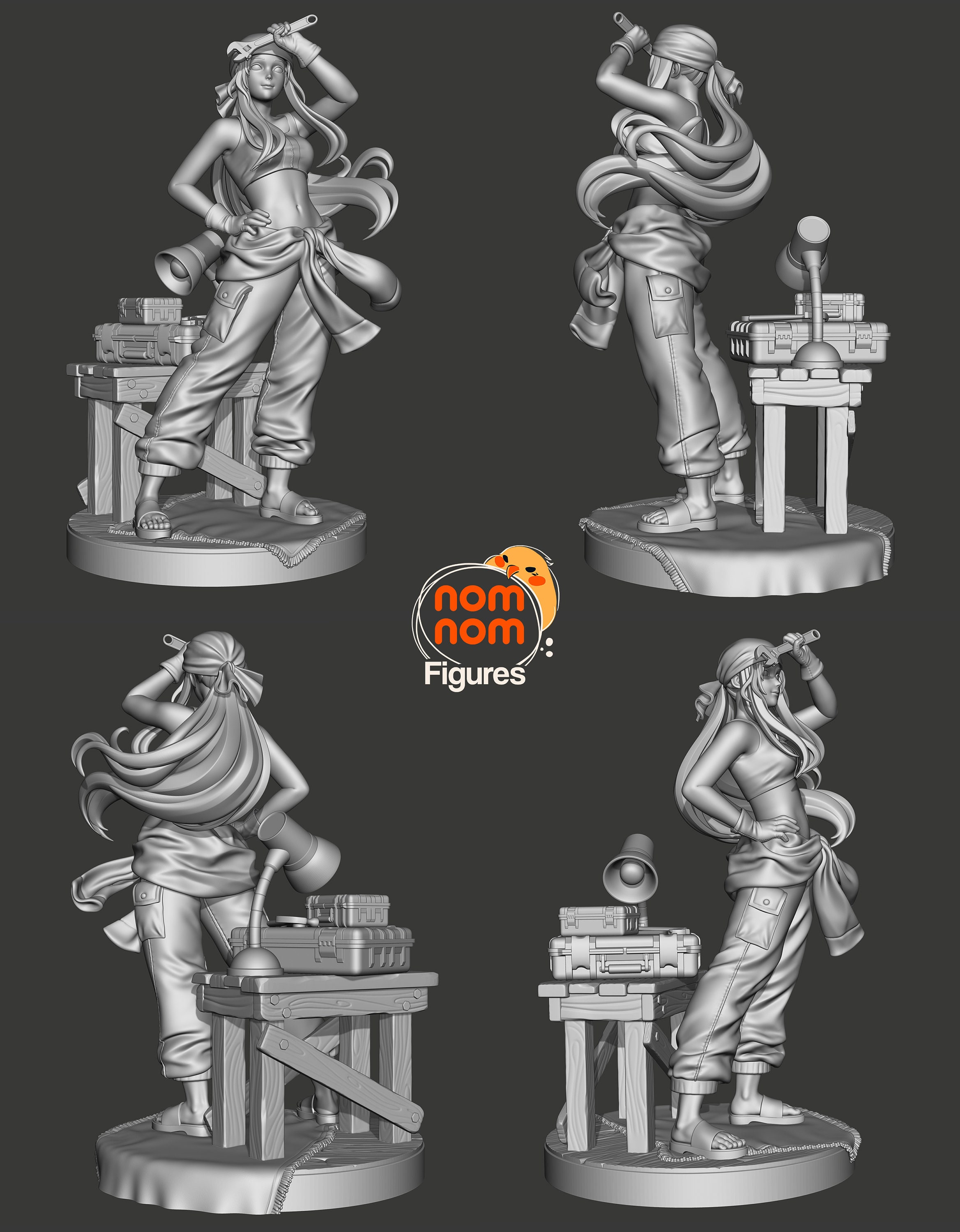 Engineer Girl / Display Piece Statuette | Nomnom Figures - Etsy