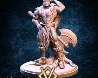 Strong Old Barbarian / Tabletop Model / Miniature Figurine | Village's Hope