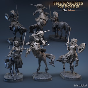 Centaur Light Knights / Tabletop Figurine / Miniature Model | 3DArtDigital