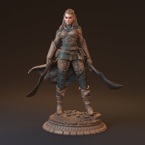 Alamanta Sondt, Elven Blademaster / Tabletop Model / Miniature Figurine | MythReal Games