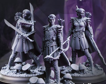 Dark Elven Soldiers / Tabletop Model / Miniature Figurine | DM Stash