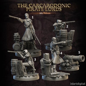 Male Pirate Crew / Tabletop Figurine / Miniature Model | 3DArtDigital