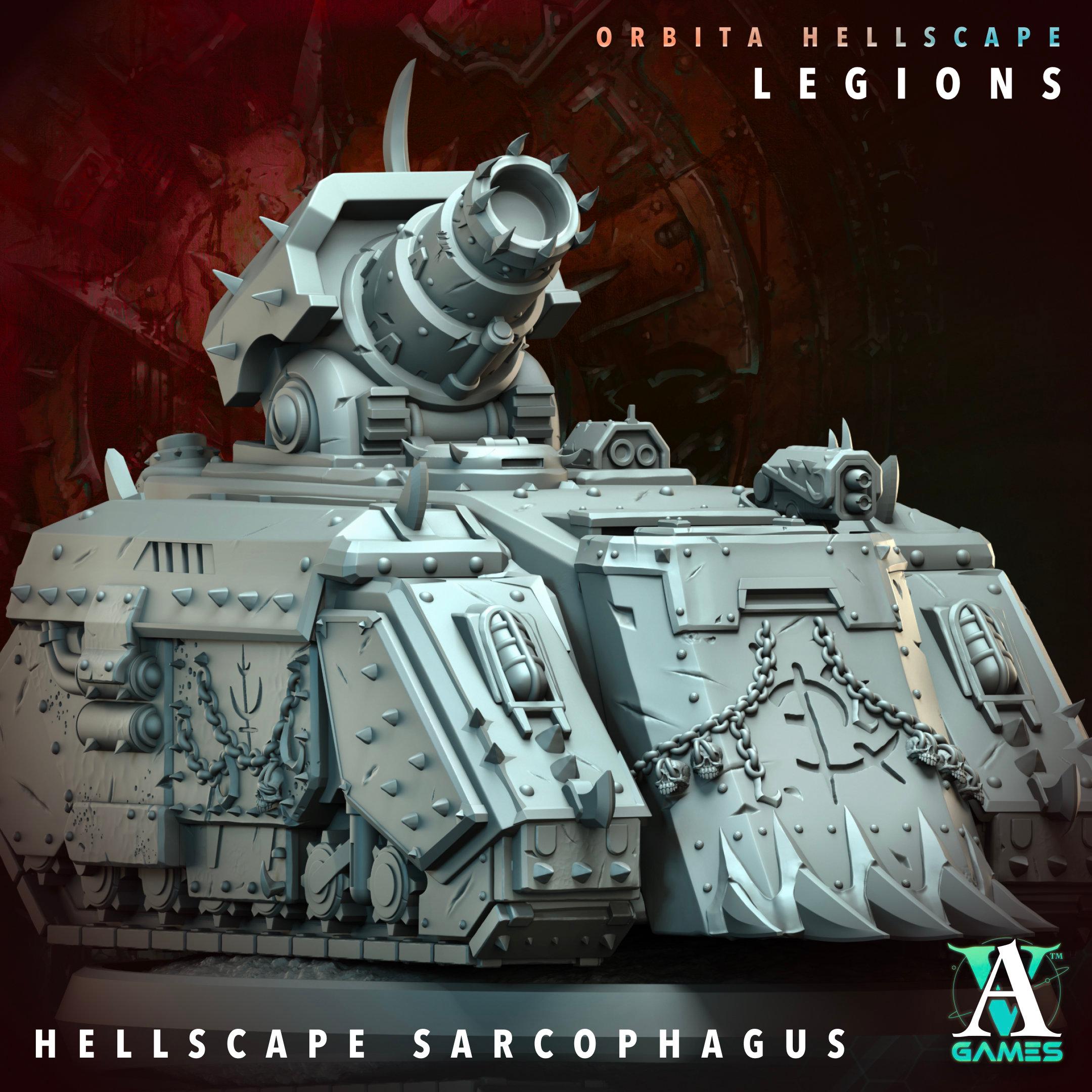 Tabletop Hellscape Hellscape Sarcophagus / Tabletop Model / Miniature Figurine ...