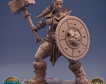 Frandra Holler / Barbarian Miniature / Tabletop Model | Daybreak Miniatures