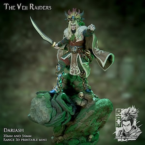 Dariash the Wood Elf Warlord / Tabletop Model / Miniature Figurine | Ronin Arts Workshop
