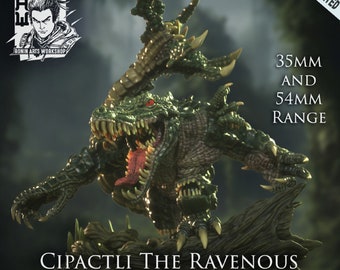 Cipactli the Ravenous / Tabletop Model / Miniature Figurine | Ronin Arts Workshop