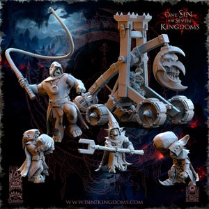 Orc Trebuchet and Crew / Tabletop Model / Wargaming Miniature | The Beholder Miniatures