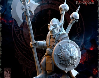 Mortus the Goblin Warlord / Tabletop Model / Wargaming Miniatures | The Beholder Miniatures