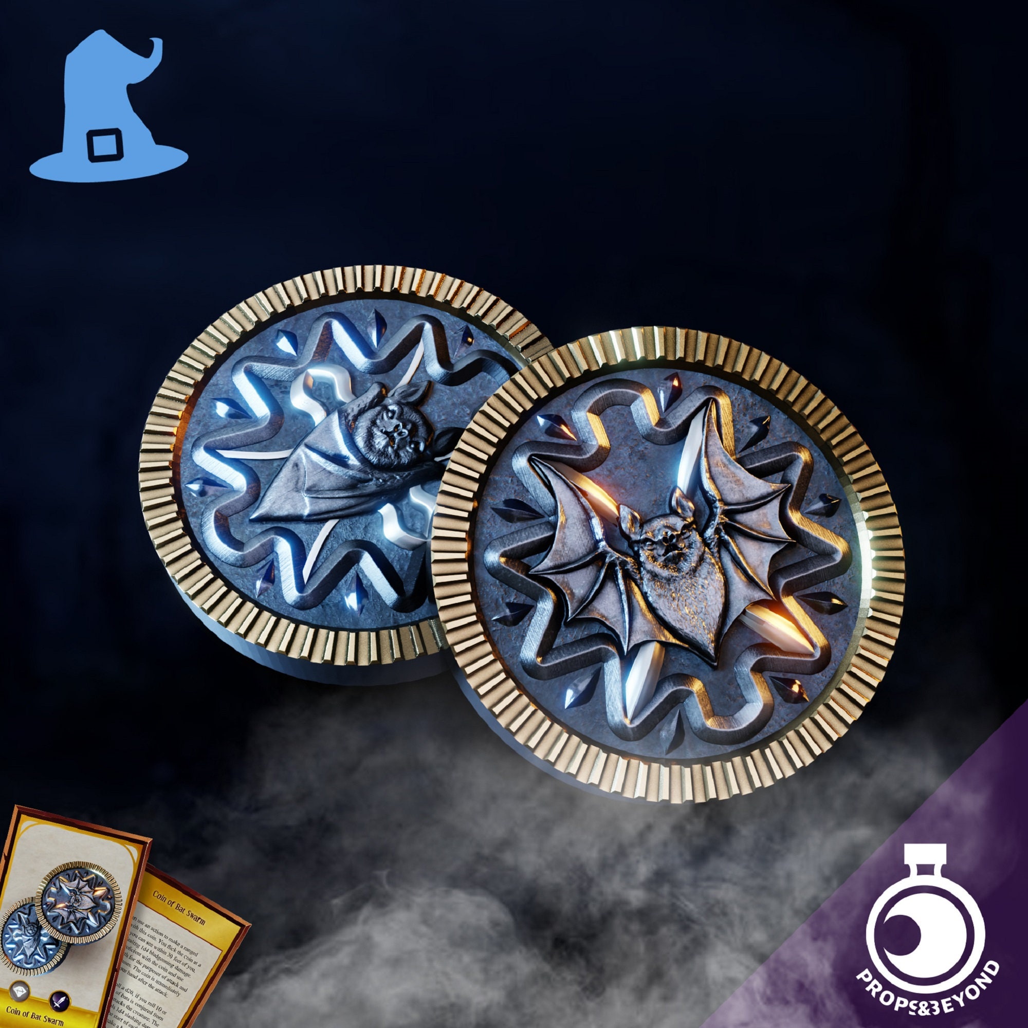 バットスウォームのコイン / 卓上小道具 / 共同プレイ小道具 | 小道具とその先 - Etsy 日本