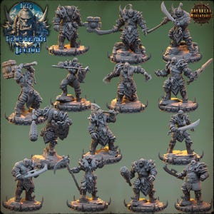 Frostborn Legion Orcs / Tabletop Model / Miniature Figurine | Daybreak Miniatures