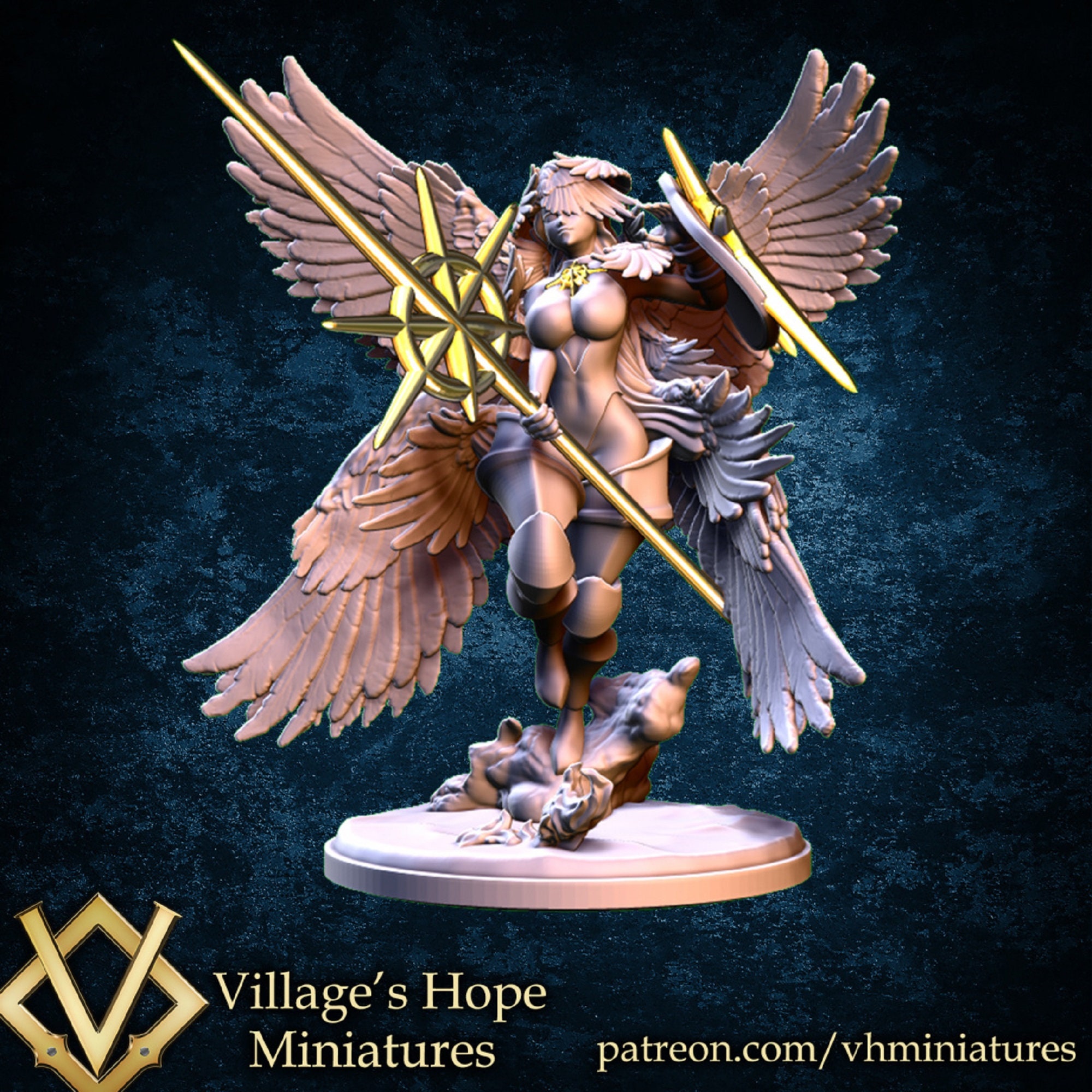 Many Winged Angel / Tabletop Model / Miniature Figurine | Village's Hope Miniatures