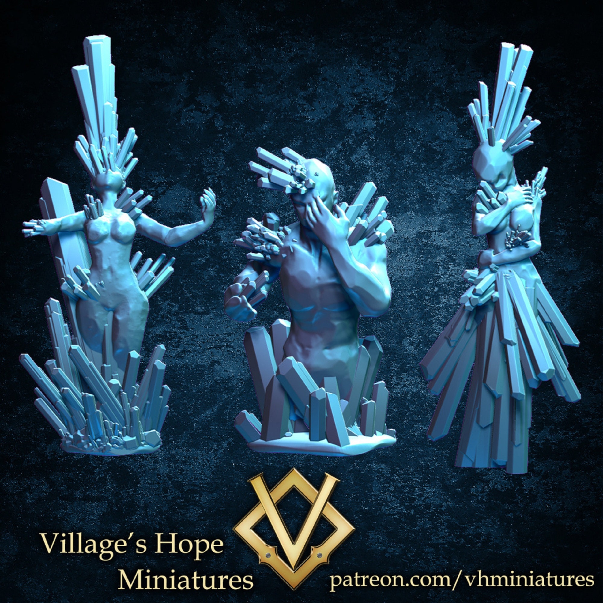 Frost Ghosts / Tabletop Model / Miniature Figurine | Village's Hope