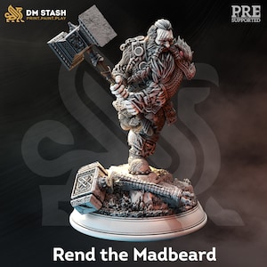 Rend the Madbeard / Tabletop Model / Miniature Figurine | DM Stash