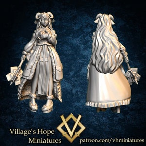 Half-Sheep Priestess / Tabletop Model / Miniature Figurine | Village&#39;s Hope Miniatures