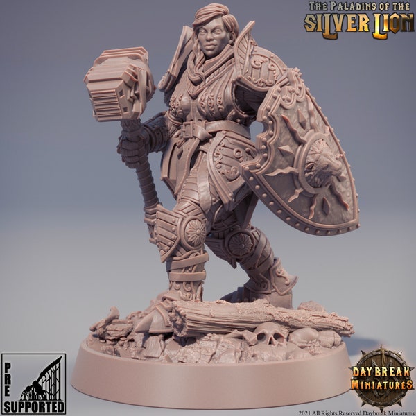 Isabelle du Lion d'Argent / Paladin / Paladins of the Silver Lion / Tabletop Model | Daybreak Miniatures