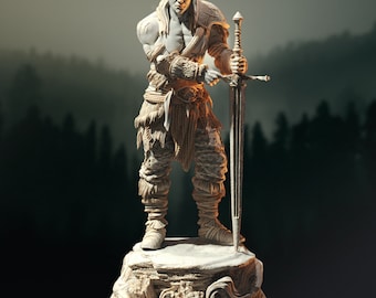 Lucian Grey the Barbarian Werewolf / Tabletop Model / Miniature Figurine | DM Stash