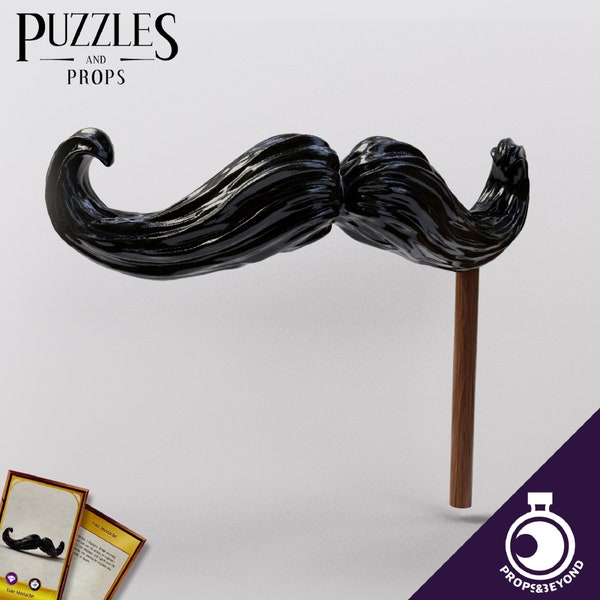 Fake Mustache / Tabletop Prop / Cosplay Prop | Props and Beyond