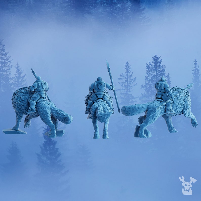 Wolf Rider Miniatures Stormbringer Wolf Riders / Tabletop Model / Wargaming Miniature ...