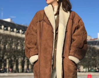 【 VINTAGE 】 Teddy Jacket Men's VTG 1920s 1930s Alpaca Teddy Bear Pile Coat Overcoat
