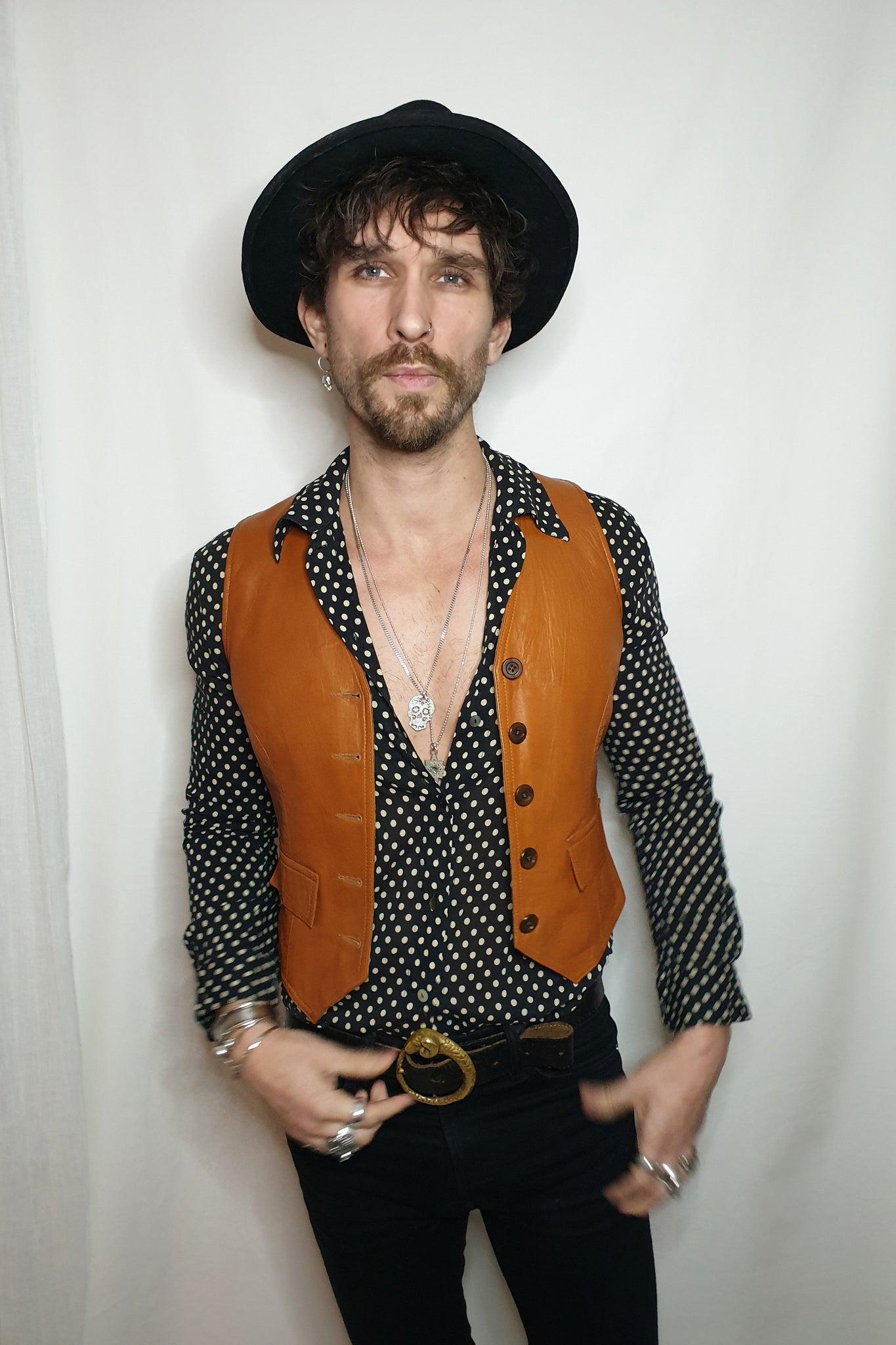 60’s~ Euro Vintage Mr.Marti Brown Vest 60's~ Euro Vintage Mr.Marti Brown Vest 60's~ Euro Vintage Mr.Marti