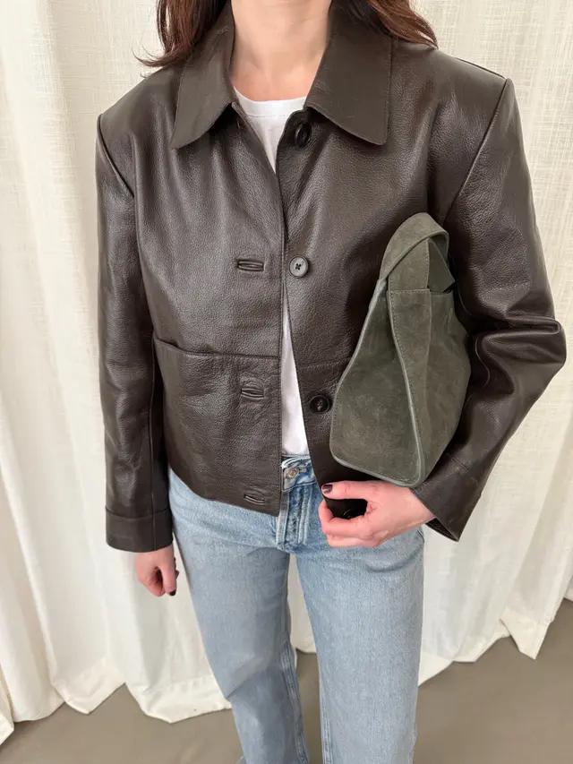 【KOOLOSET】Vintage Washed Crop Leather Jacket 61+ihBlyMML._UY1000_.jpg