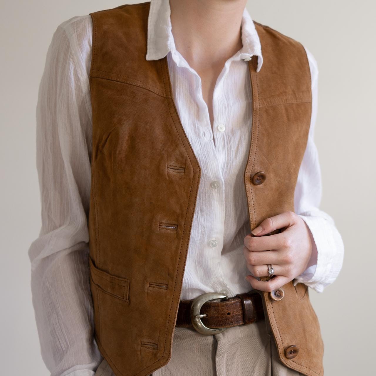 70s Suede Vest - Etsy