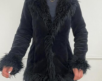 Timeless Penny Lane-Inspired Sheepskin Coat for Women: The Ultimate Boho-Chic and Vintage Fur Coat B3 Bomber Shearling Jacket Suede Jacket