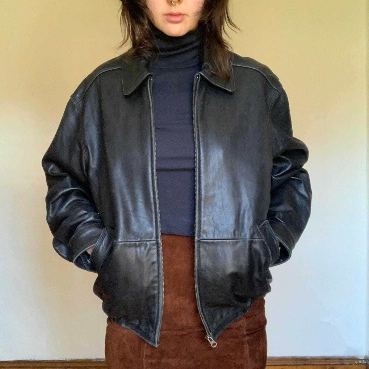 Vintage Leather Jacket Small - Etsy Vintage Leather Jacket Small - Etsy