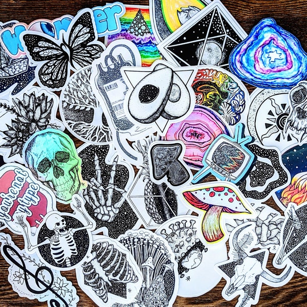 Mystery Pack | Set of Hand-Picked Stickers & Magnet(s) by Skye Rain Art | Perfect Prints | Random Assortment | High-Quality Vinyl | Gifts