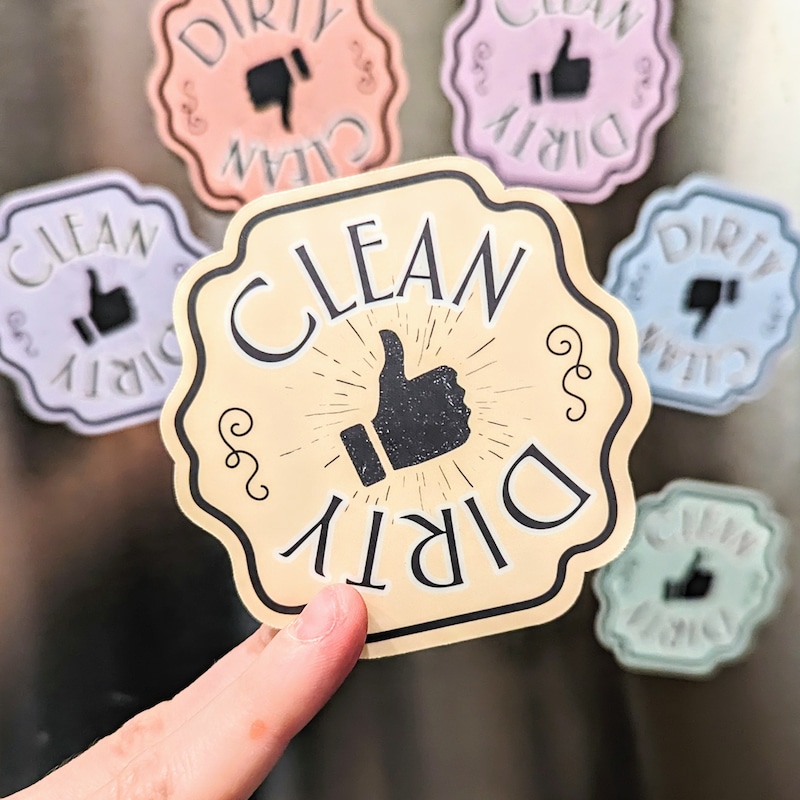 Clean Dirty Dishwasher Magnet - Etsy