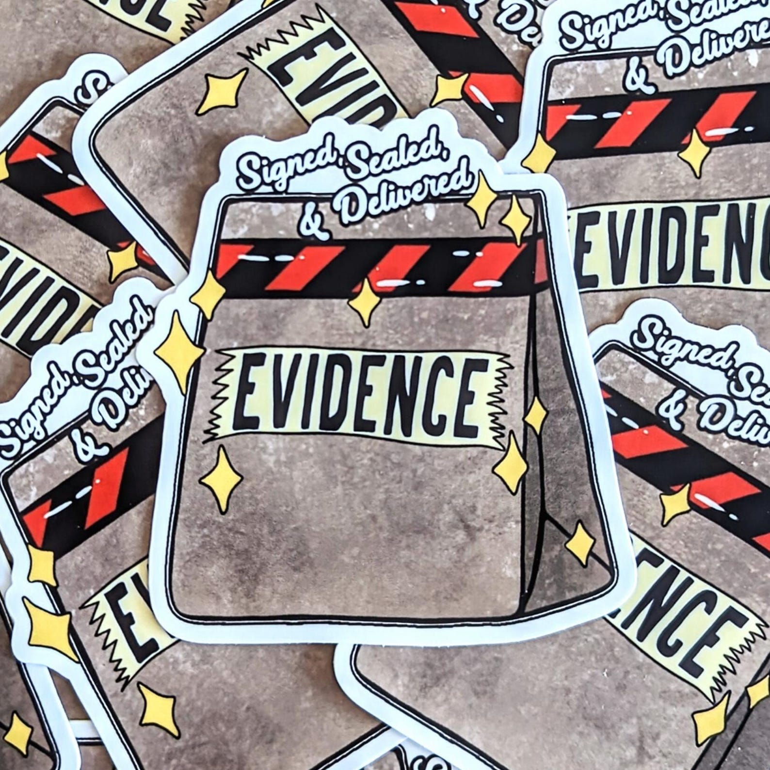 Holographic Evidence Bag Sticker: Crime Scene CSI Vinyl, Holographic ...