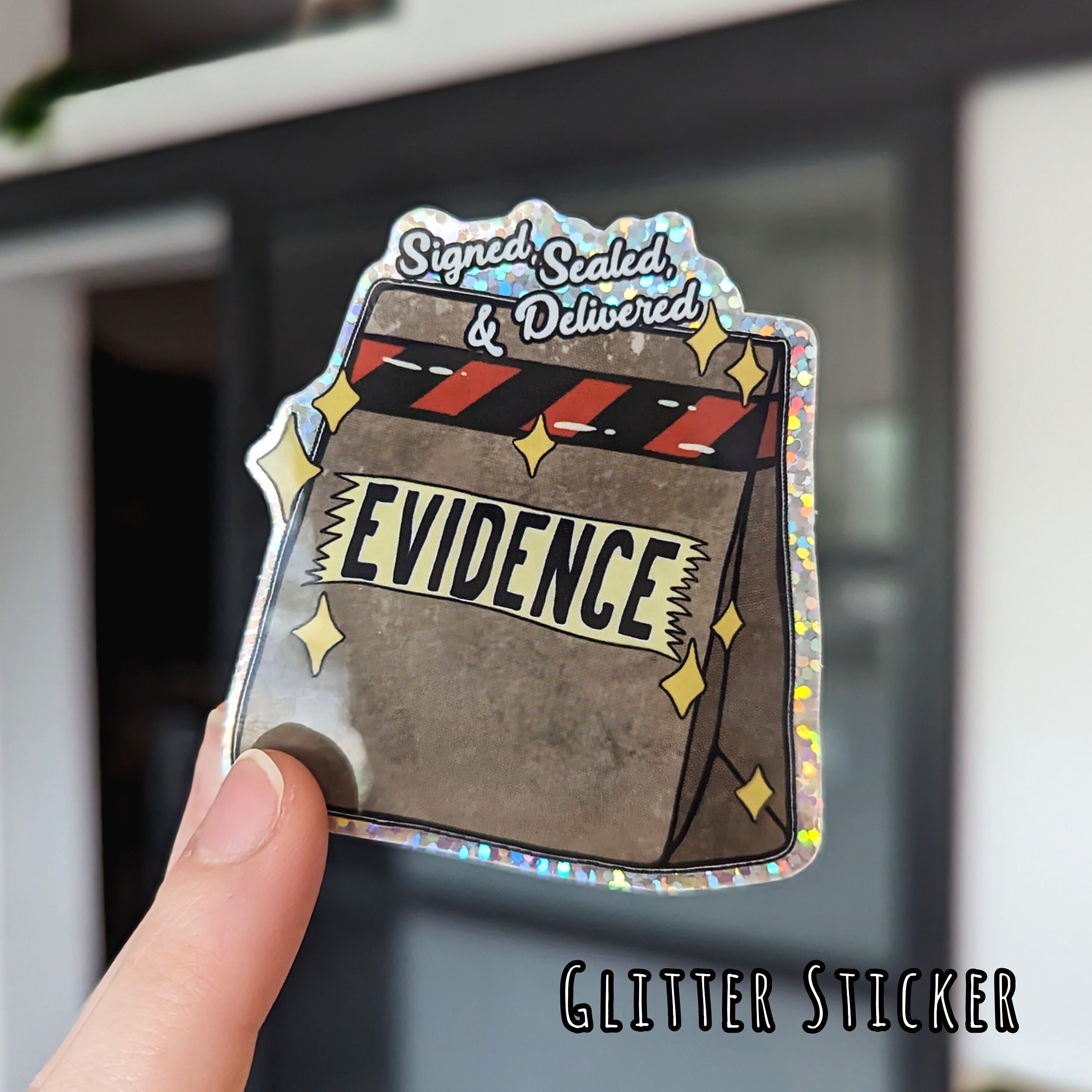Holographic Evidence Bag Sticker: Crime Scene CSI Vinyl, Holographic ...