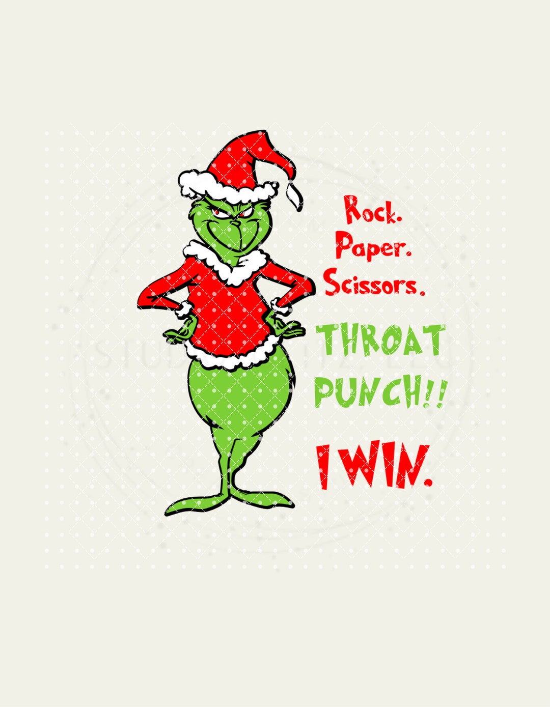 Grinch. Rock Paper Scissors Throat Punch Svg File Png - Etsy Ireland