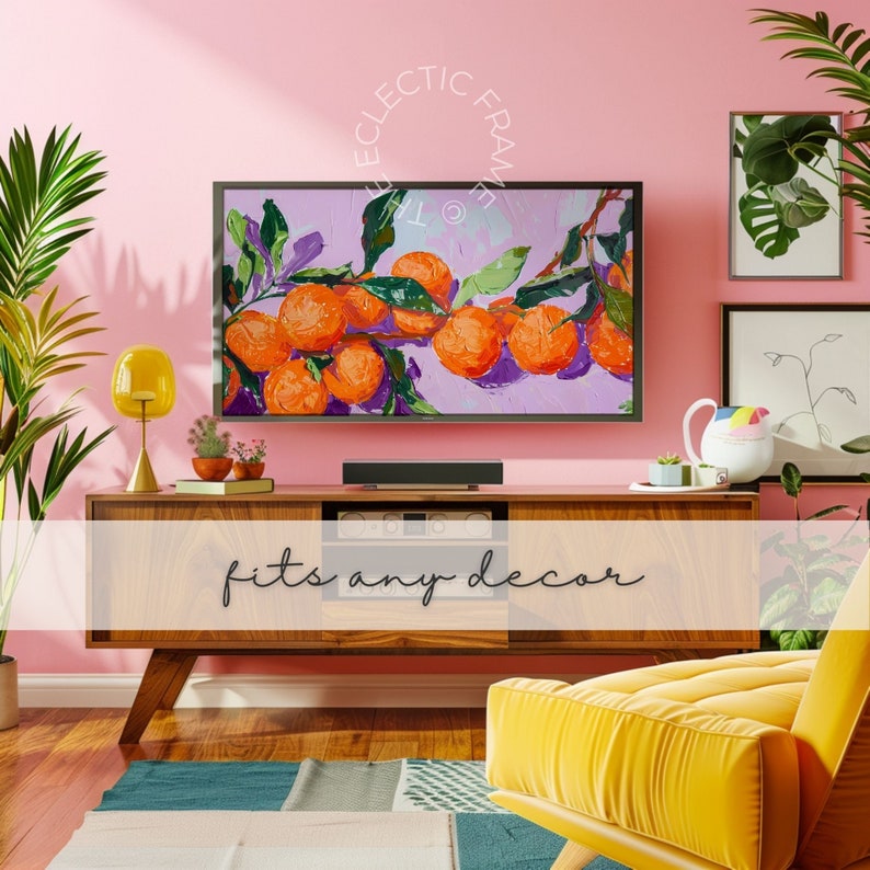 Summer Frame TV Art, Colorful Oranges Citrus TV Screensaver, Trendy ...