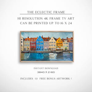Copenhagen Summer Frame TV Art, Digital Download Gouache Painting, Scandi Paintable Wall Art, TV Screensaver | TV267