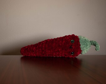 Chili Pepper Plushie - Crochet - Made to Order