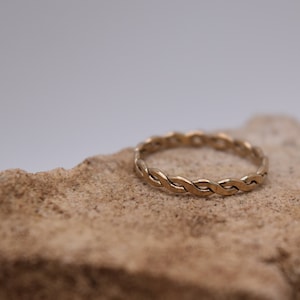 Braided Ring, Gold-filled ring, Minimalistic Jewelry, stackable ring, delicate ring, gift for her, gold filled jewelry, handmade jewelry