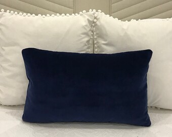 navy oblong pillow