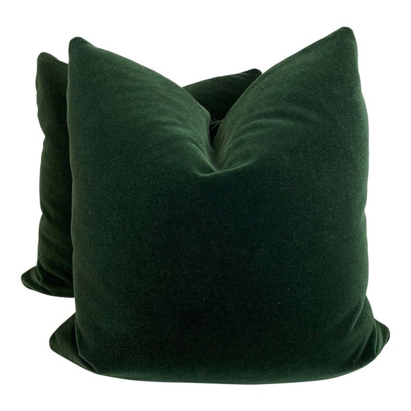 Green Velvet Pillow Etsy