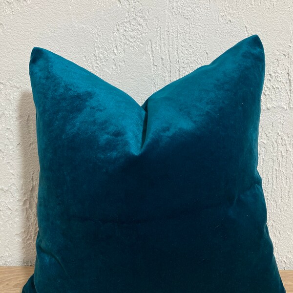 Teal Velvet Pillow Etsy