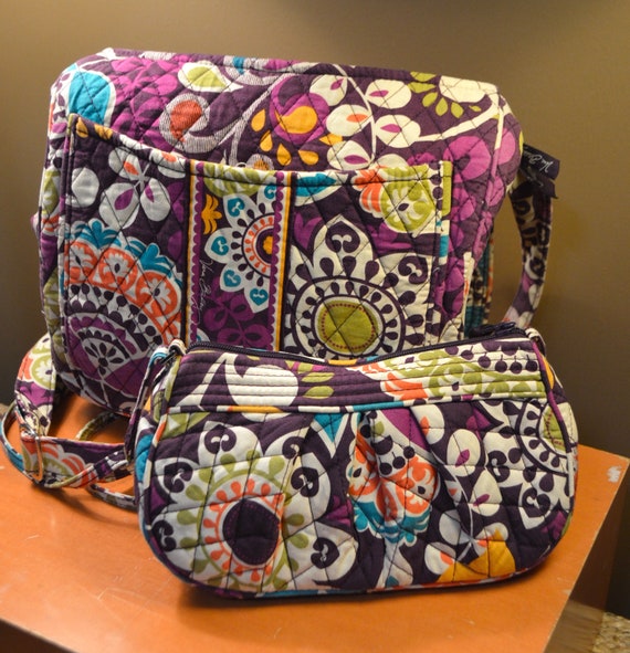Vera Bradley Plum Crazy Large Shoulder 