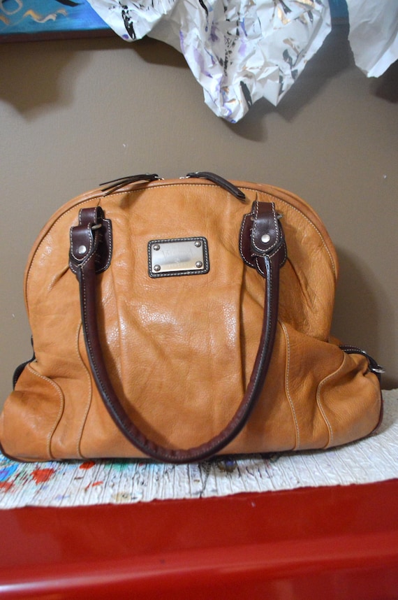 Valentina Italy Cognac Leather Bag - image 1
