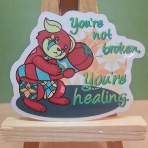 LIMITIERT | Gesteppte Heilung | Roter Panda | Psychische Gesundheit Sticker