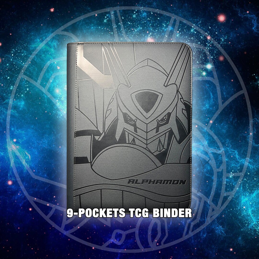 Alphamon Digimon Card Binder PU Leather Tcg Binder Digimon Etsy