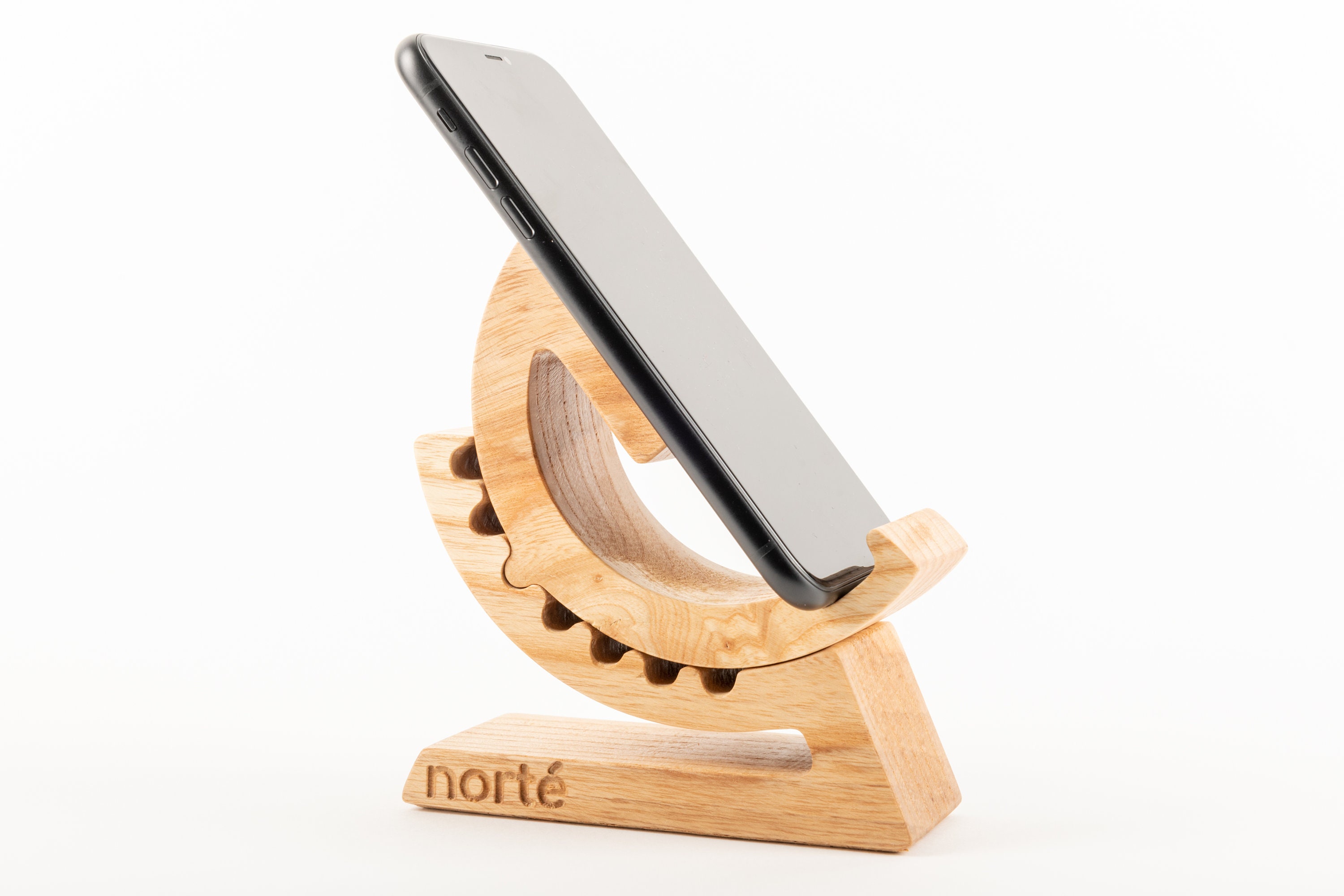 The Gear Stand an Adjustable Wooden Phone Stand -  UK