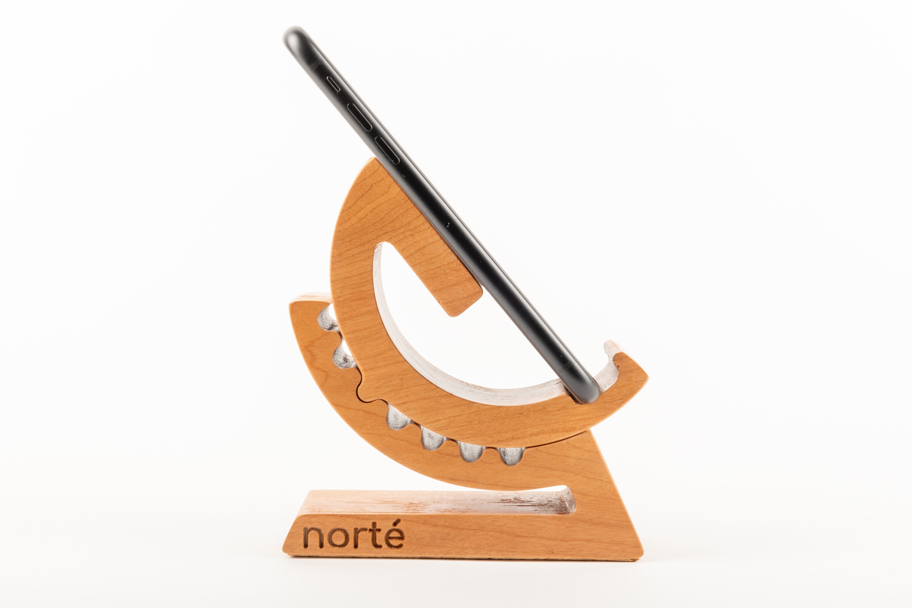 The Gear Stand an Adjustable Wooden Phone Stand -  UK